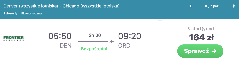 zarezerwuj loty do chicago