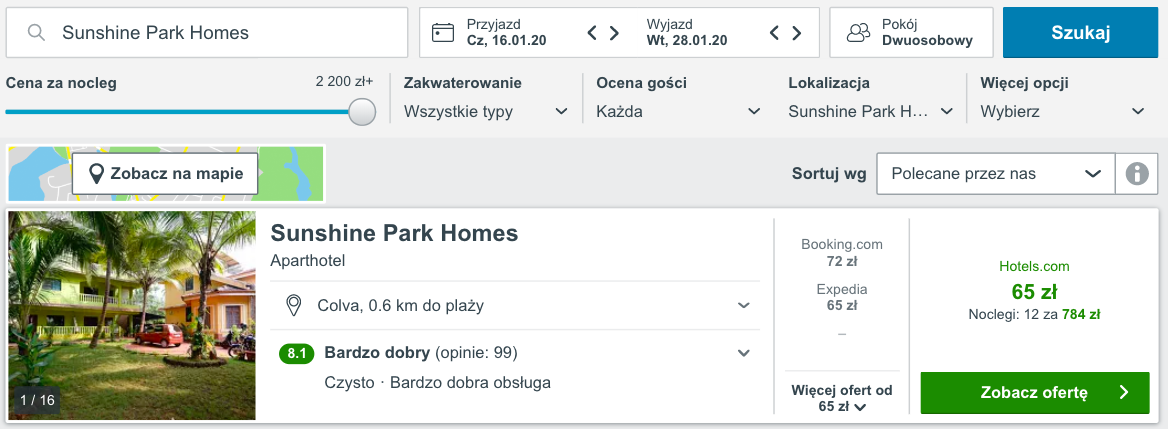 zarezerwuj hotel w goa