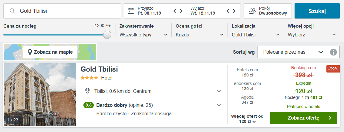 nocleg w gruzji