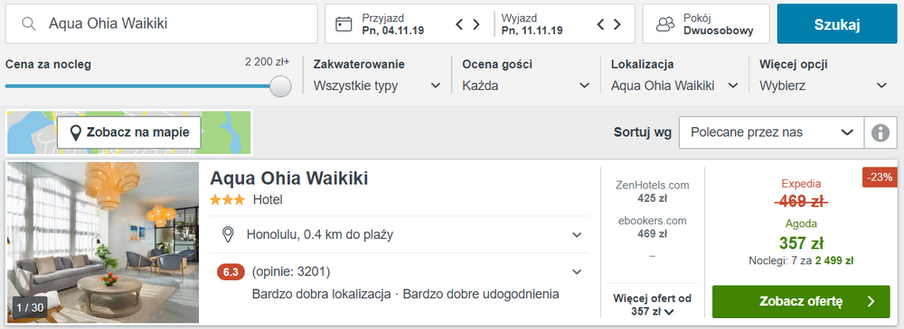 noclegi hawaje