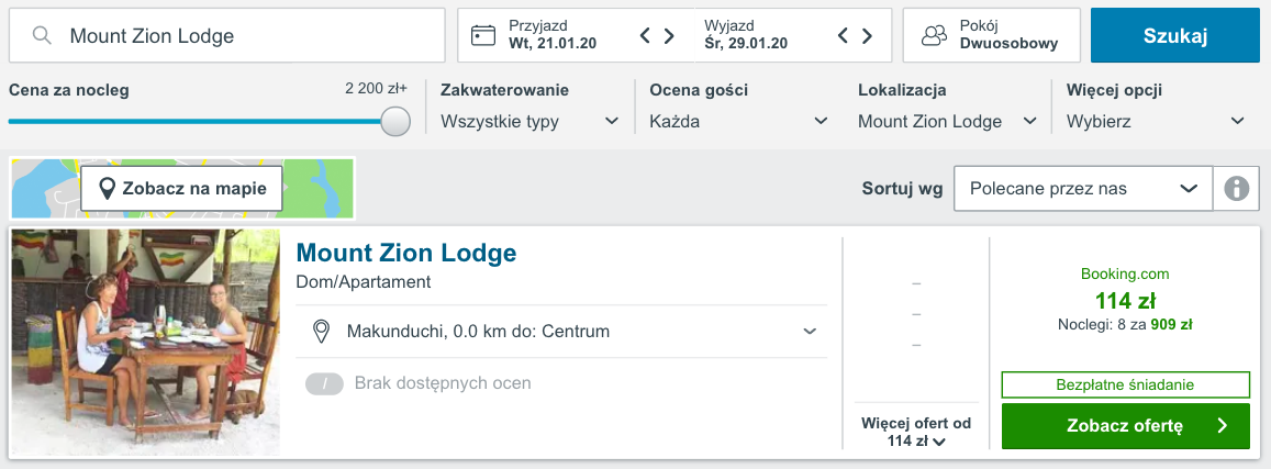 zarezerwuj hotel na znz