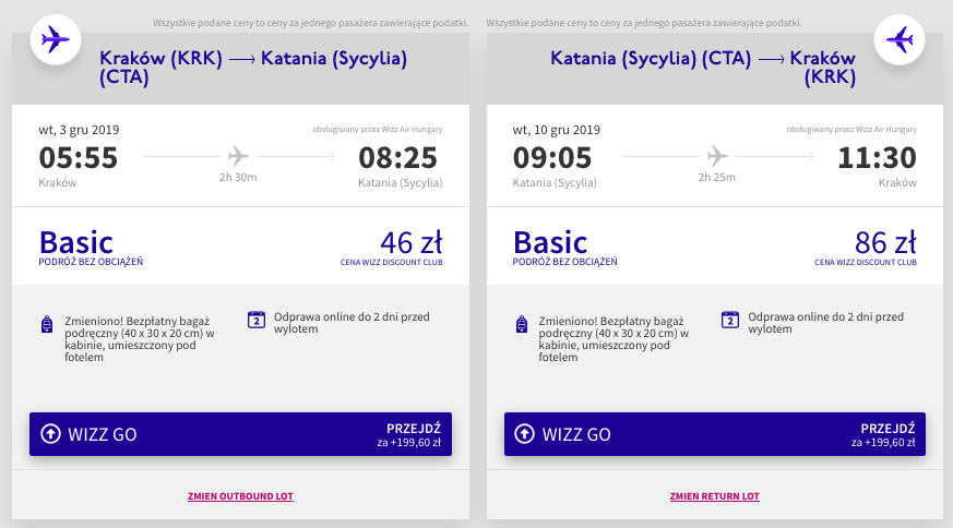 zarezerwuj loty do katanii