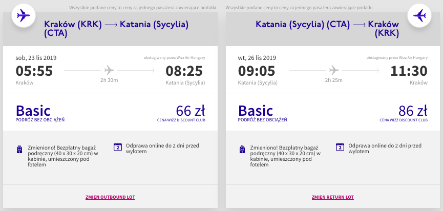 zarezerwuj loty do Katanii
