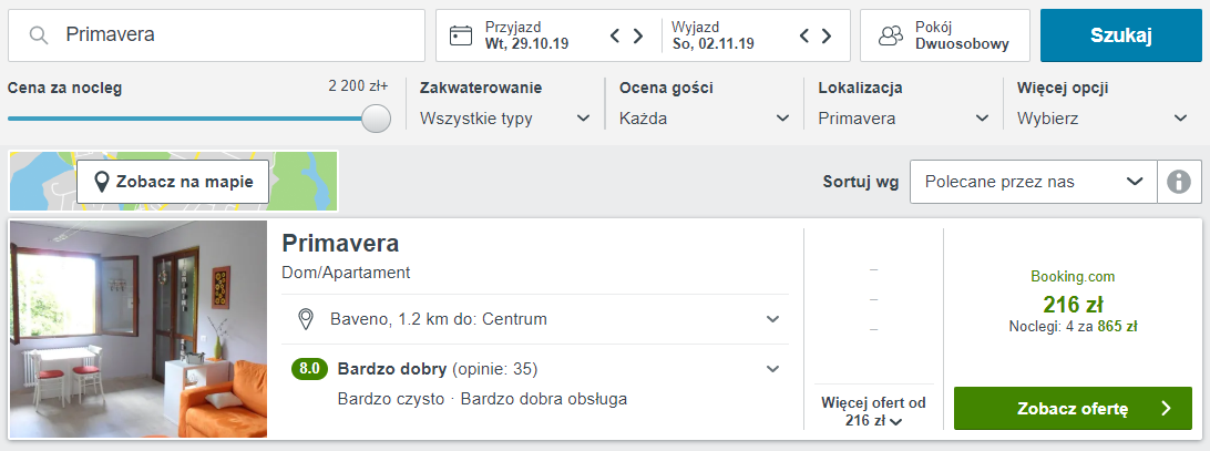 Rezerwacja noclegów