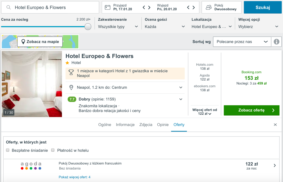 zarezerwuj hotel w neapolu