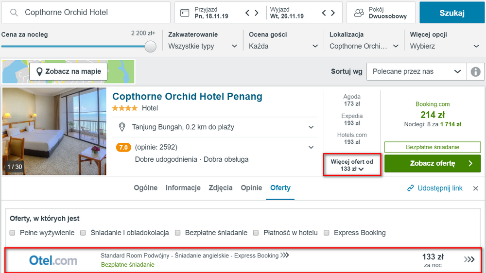 malezja noclegi tanie