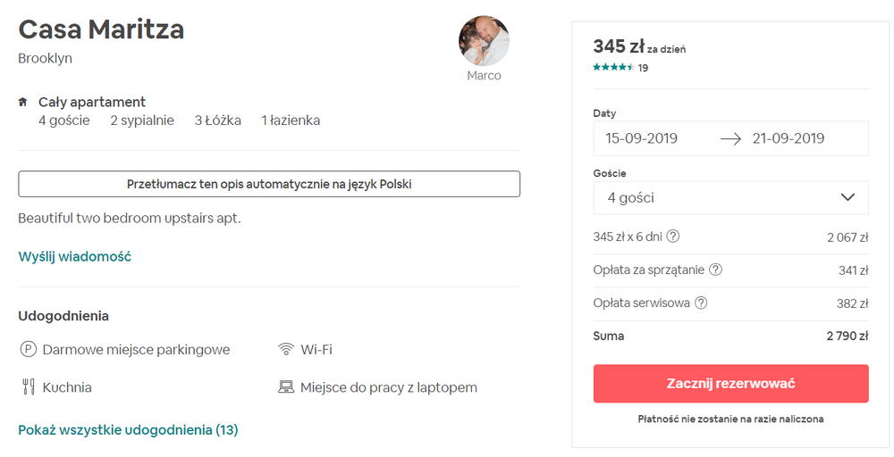 noclegi w nowym jorku