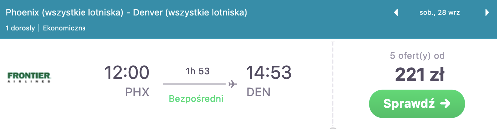 zareerwuj loty do denver