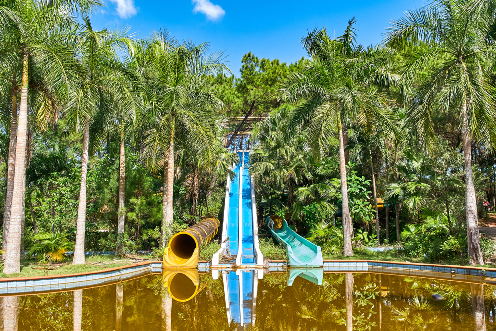 hue opuszczony park wodny