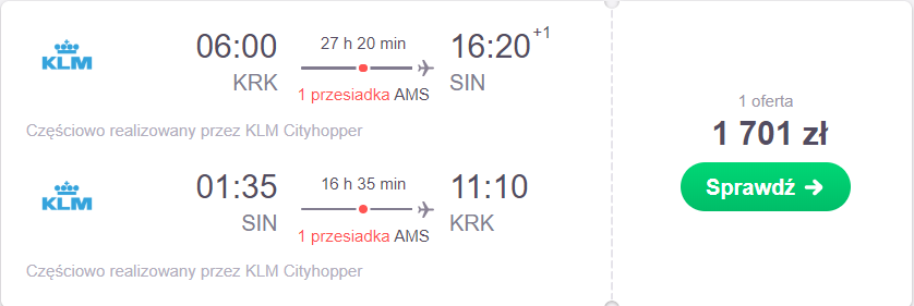kraków singapur