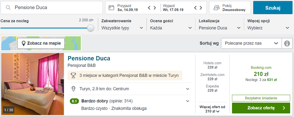 noclegi w turynie