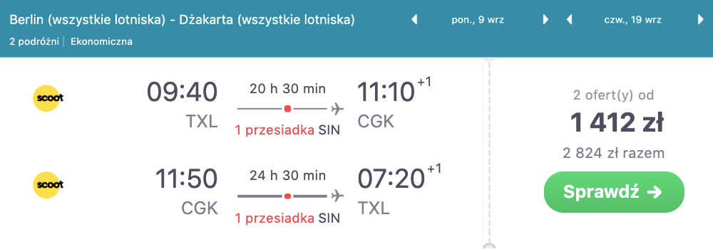 zarezerwuj loty do dzakarty