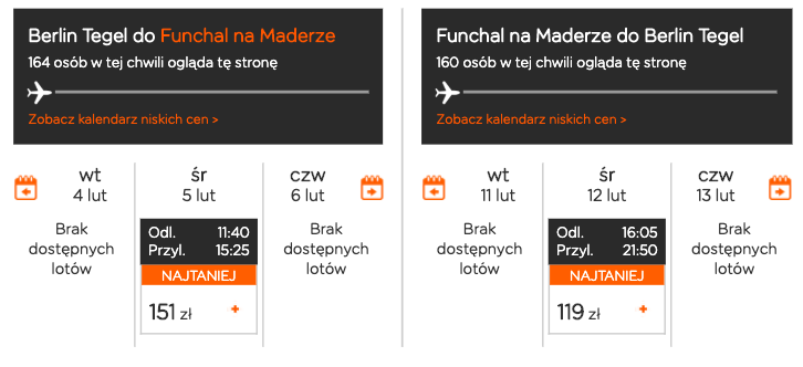 loty na madere