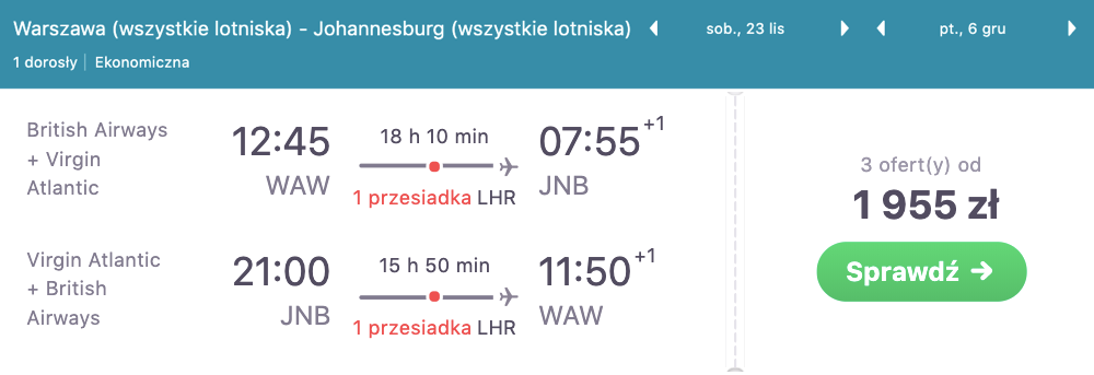 zarezerwuj loty do rpa