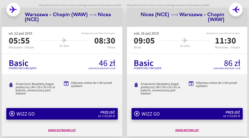 zareerwuj loty do nicei
