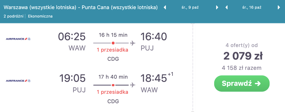 zarezerwuj loty do dominikany