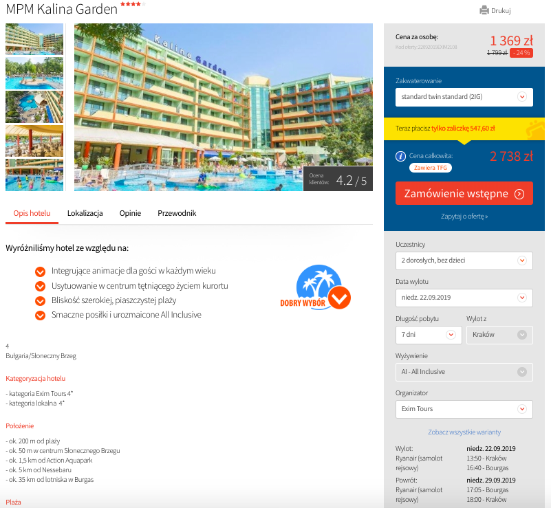zarezerwuj hotel w bulgarii
