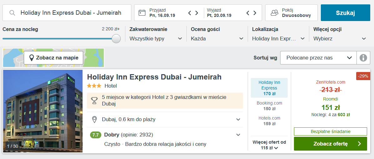 hotel w dubaju
