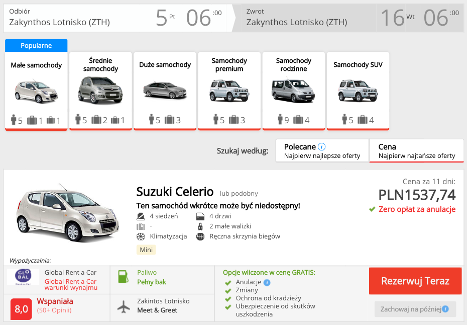 zareerwuj auto na zakintos