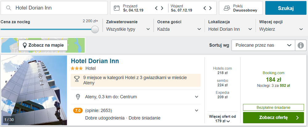 noclegi w atenach