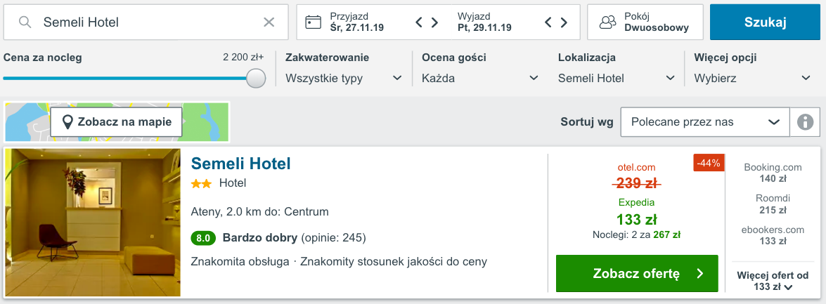 zarezerwuj hotel w atenach