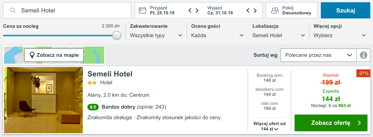 zarezerwuj hotel w atenach