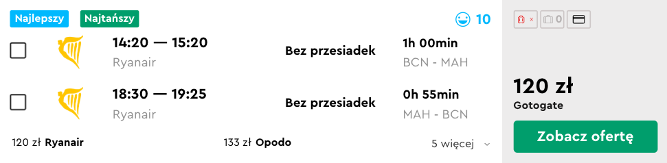 zarezerwuj loty na minorkę