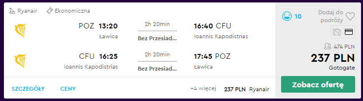 Korfu loty