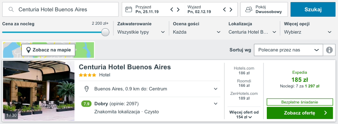 zarezerwuj hotel w argentynie