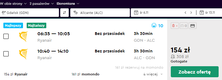 rezerwacja lotów