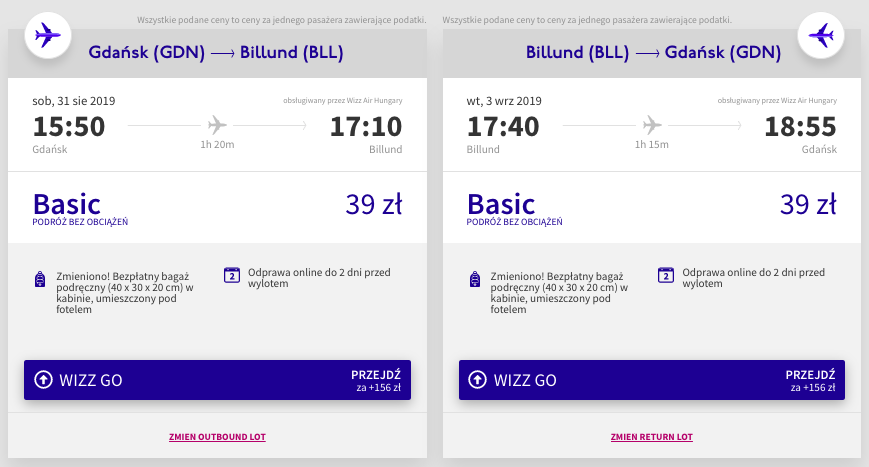 zarezerwuj loty do billund