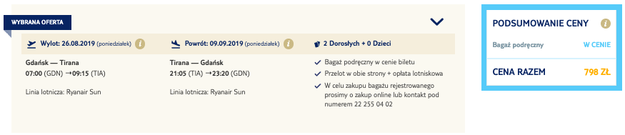 zarezerwuj loty do tirany