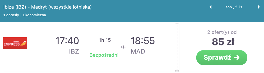 zarezerwuj loty do madrytu