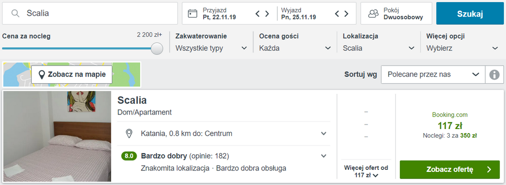 Katania noclegi w centrum