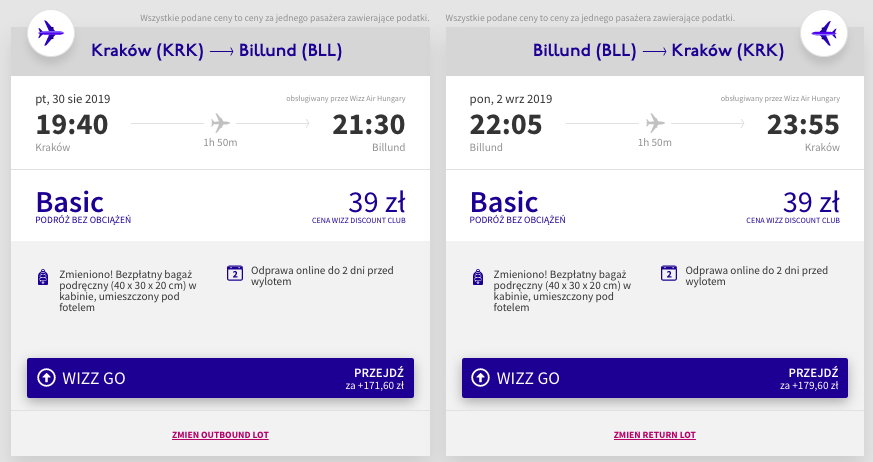 zarezerwuj loty do billund