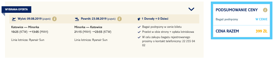 zarezerwuj loty na minorke