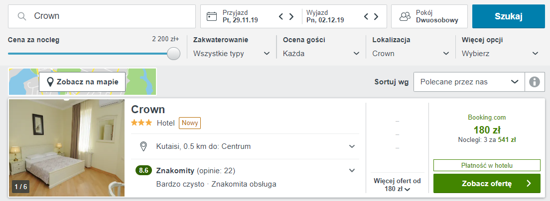 Gruzja noclegi