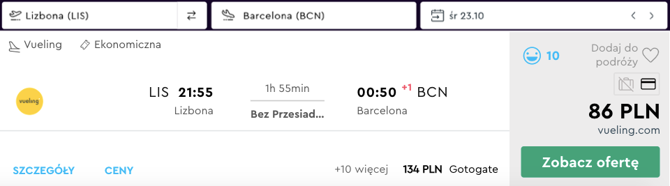 zarezerwuj loty do barcelony