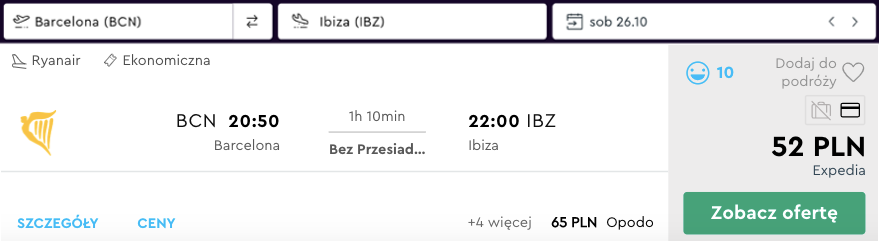 zarezerwuj loty na ibize