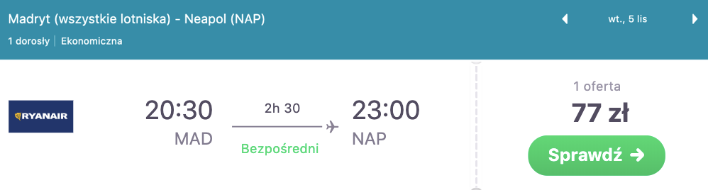 zarezerwuj loty do neapolu