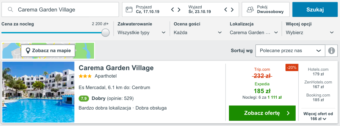 zareerwuj hotel na minorce