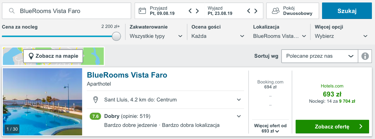 zarezerwuj hotel na minorkce