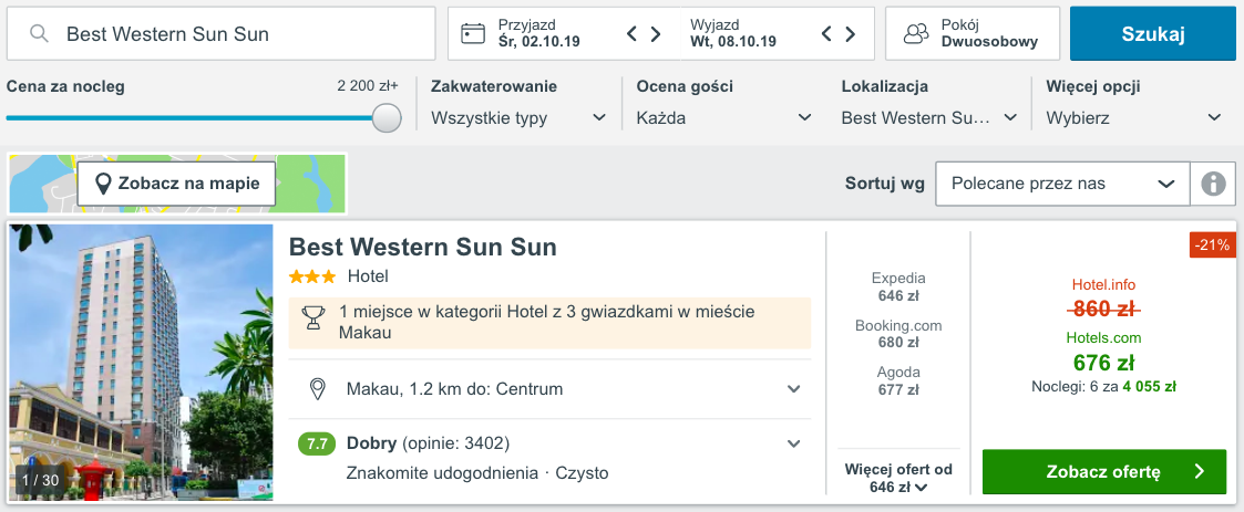 zareerwuj hotel w makau