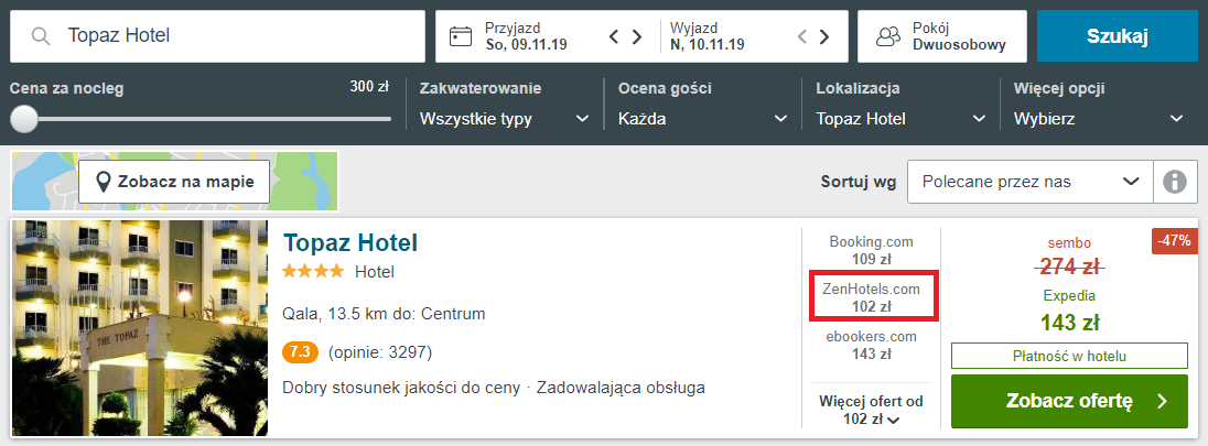 Rezerwacja hotelu