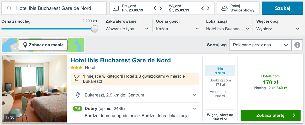zarezerwuj hotelw bukareszie