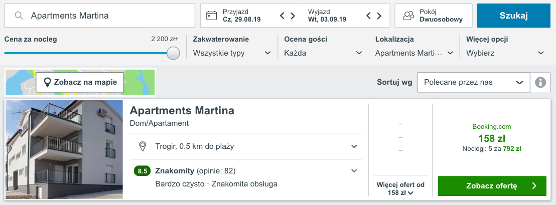 zarezerwuj hotel w splicie