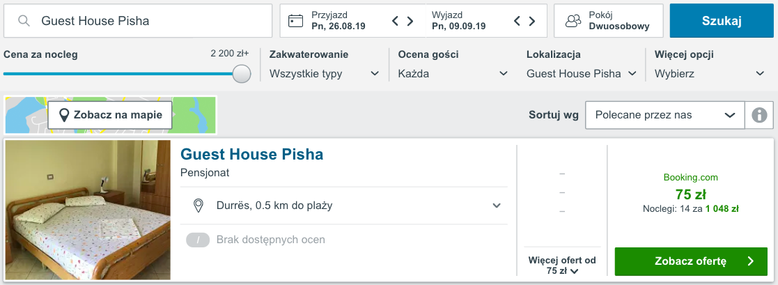 zarezerwuj hotel w durres