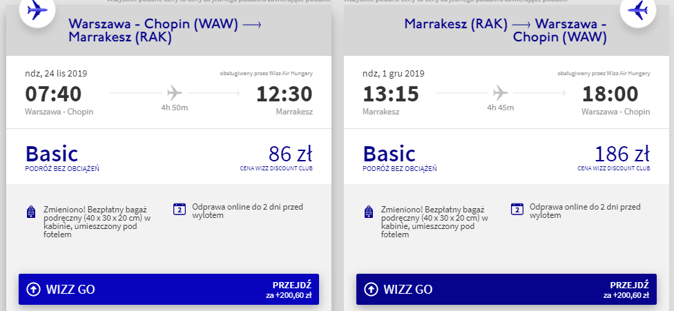 Rezerwacja lotów do Marrakeszu