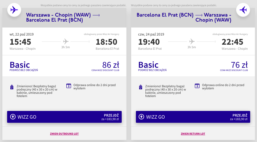 zarezerwuj loty do barcelony