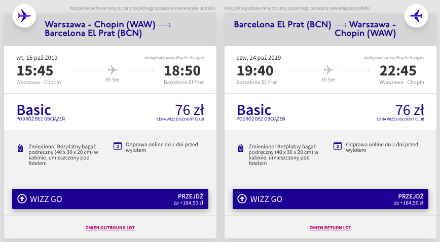 zarezerwuj loty do barcelony